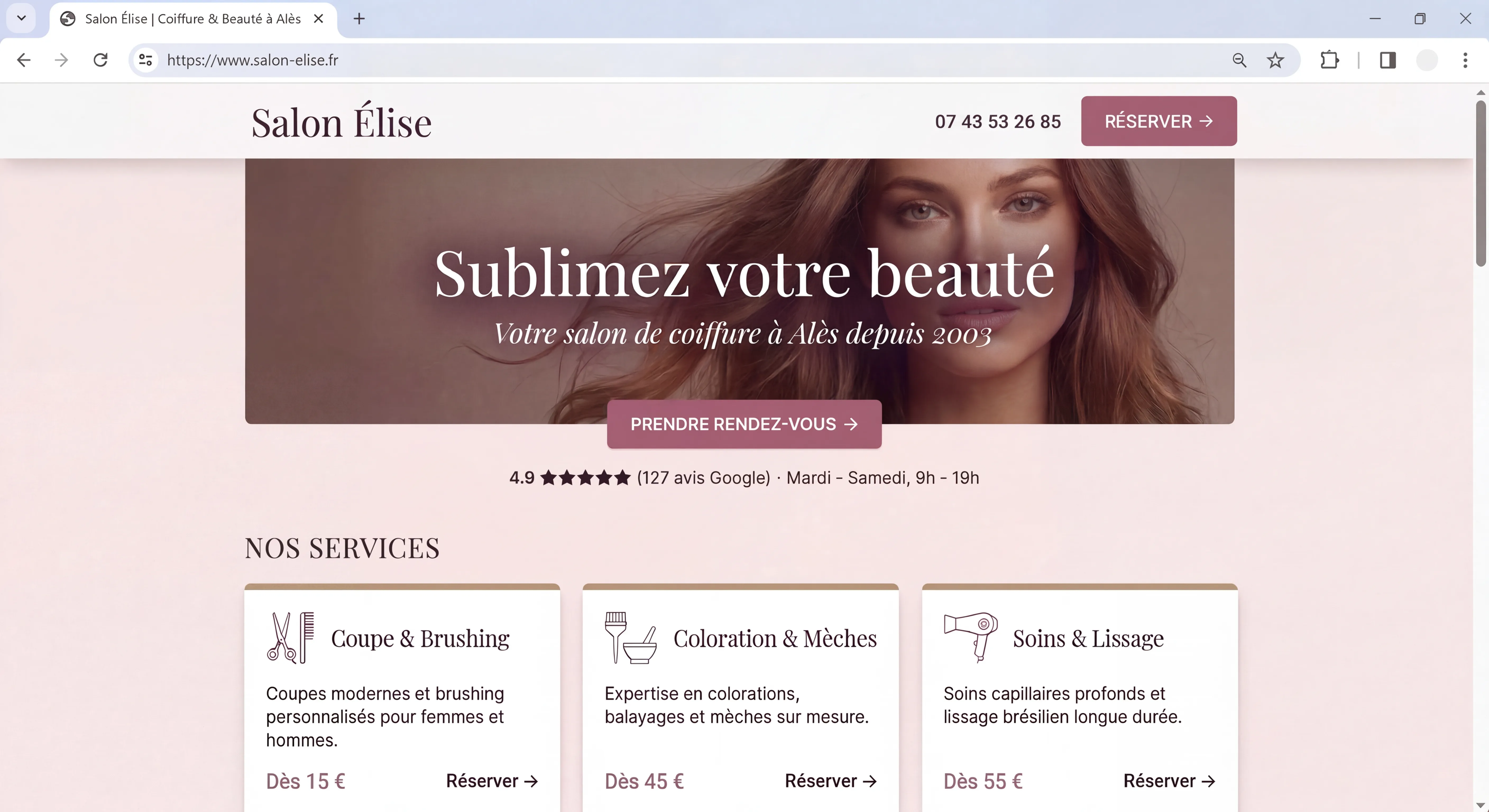 Site after — optimized by Studio Démarquage